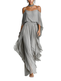 Isabella - Conjunto de camiseta con hombros al aire y pantalones holgados
