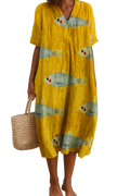 Agnes - Vestido de algodón inspirado en el arte