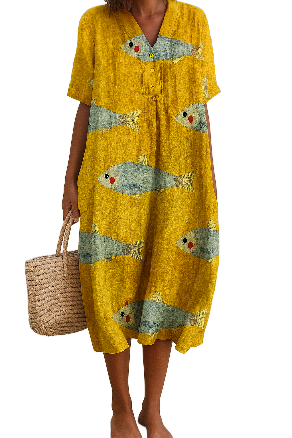 Agnes - Vestido de algodón inspirado en el arte